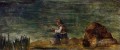 Pêcheur sur les rochers Paul Cézanne